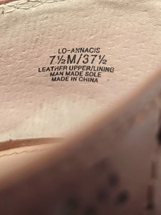 Louise et Cie Annacis Perforated Oxford Brown Leather Laser Cut Loafers - Picture 8 of 8